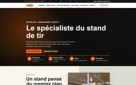 Page d’accueil du site B2OS